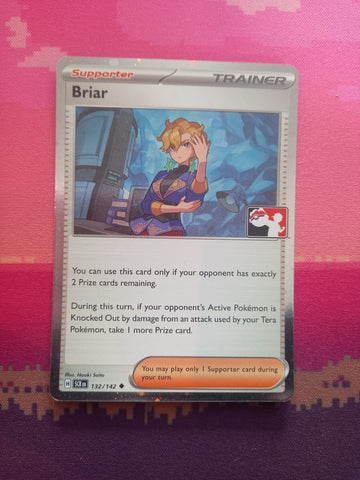 Pokemon Card Briar Prize Pack Cosmo Holo 132/142 Near Mint