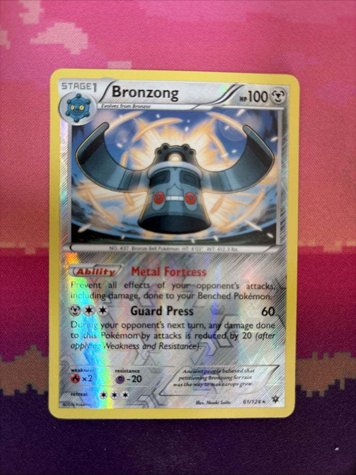 Pokemon Card Bronzong Fates Collide Reverse Holo Rare 61/124 Near Mint