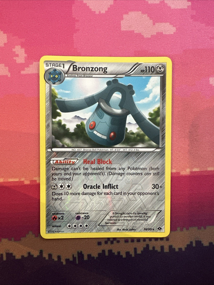 Pokemon Card Bronzong Next Destinies Reverse Holo Rare 76/99 Near Mint