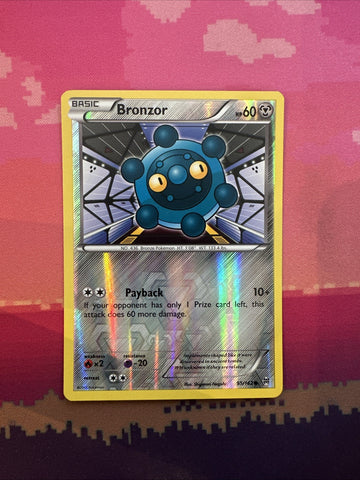 Pokemon Card Bronzor Breakthrough Reverse Holo Common 95/162 Near Mint