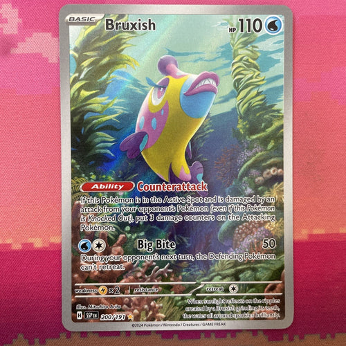 Pokemon Card Bruxish 200/191 Illustration Rare Surging Sparks Near Mint