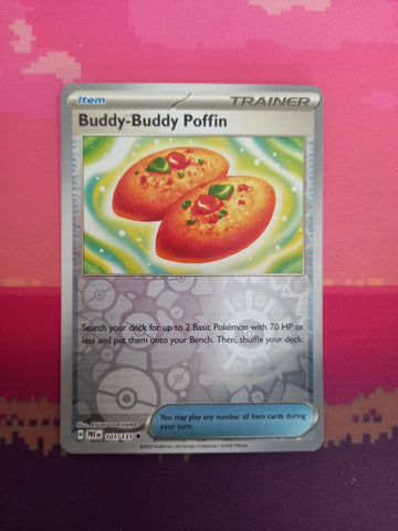 Pokemon Card Buddy-Buddy Poffin Prismatic Evolutions Reverse Holo 101/131 NM