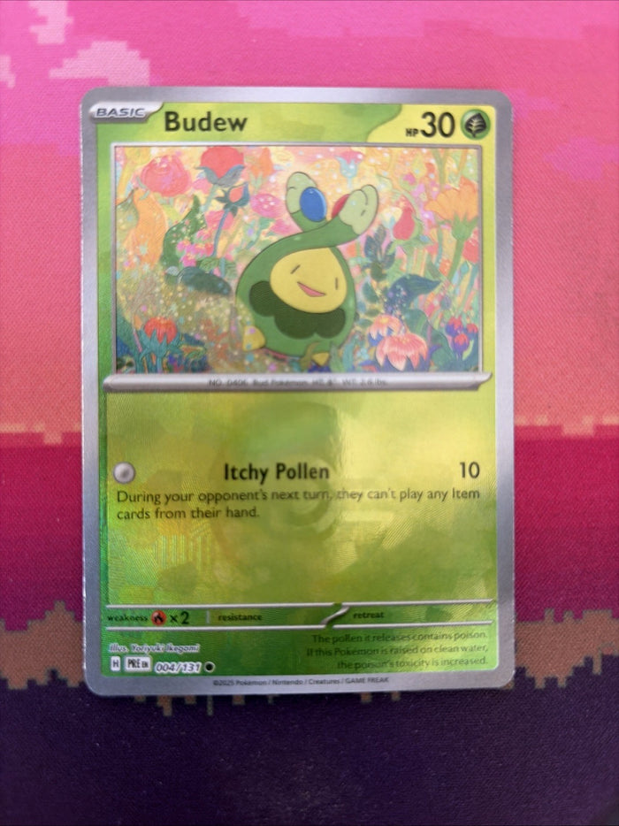 Pokemon Card Budew Pokeball Prismatic Evolutions 004/131 Near Mint
