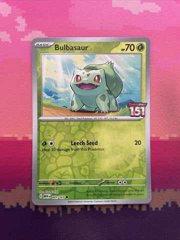 Pokemon Card Bulbasaur Best Buy Promo 001/165 Near Mint
