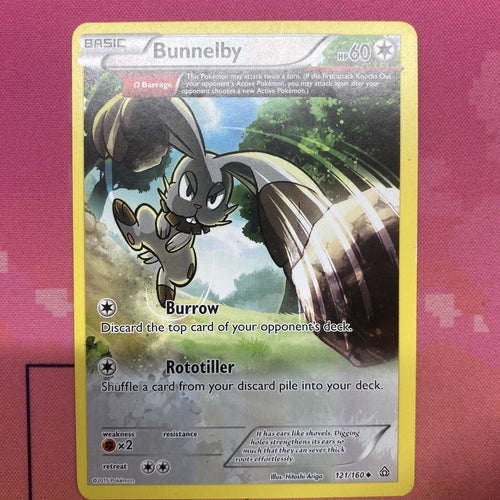 Pokemon Card Bunnelby Primal Clash Uncommon 121/160 Near Mint