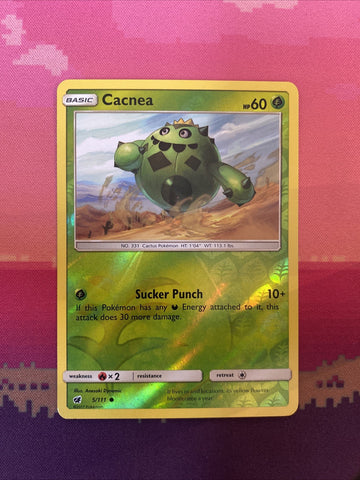 Pokemon Card Cacnea Crimson Invasion Reverse Holo Common 5/111 Near Mint