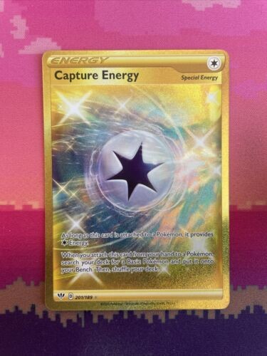 Pokemon Card Capture Energy 201/189 Secret Rare Darkness Ablaze Near Mint