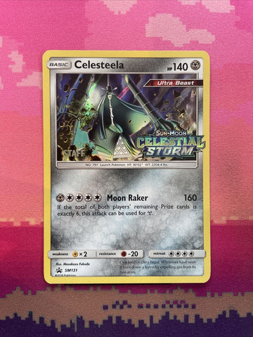 Pokemon Card Celesteela SM131 STAFF Black Star Promo Near Mint
