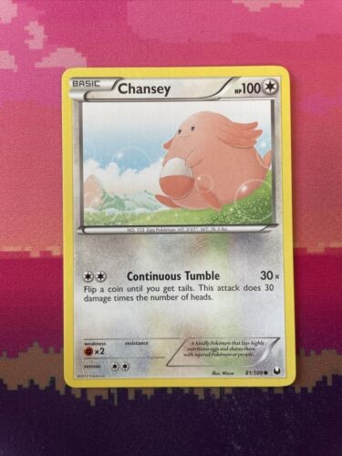 Pokemon Card Chansey Dark Explorers Common 81/108 Near Mint
