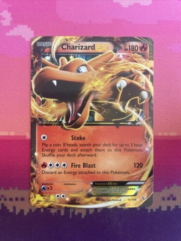 Pokemon Card Charizard EX 11/106 Ultra Rare Flashfire Near Mint