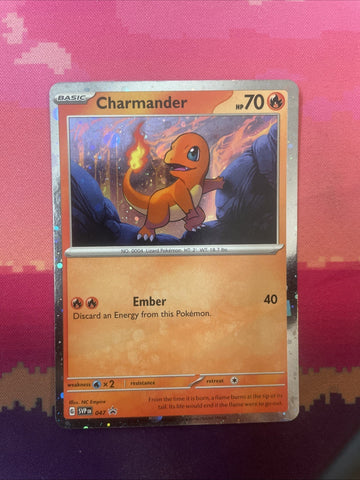 Pokemon Card Charmander 047 Black Star Promo Cosmo Holo Near Mint