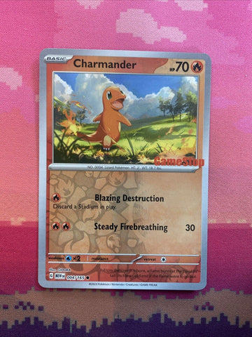 Pokemon Card Charmander GAMESTOP STAMPED 004/165 NOT SEALED Near Mint