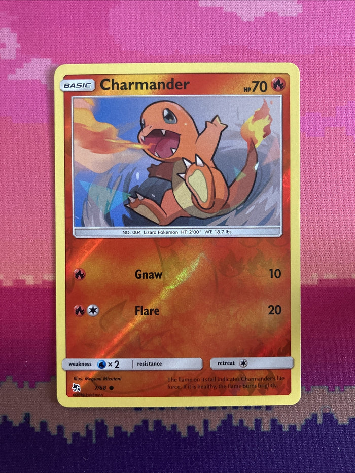Pokemon Card Charmander Hidden Fates Reverse Holo 7/68 Near Mint