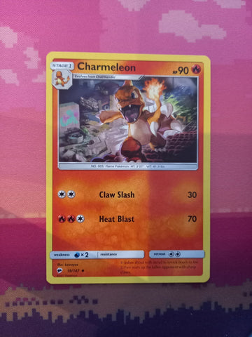 Pokemon Card Charmeleon Burning Shadows Uncommon 19/147 Near Mint
