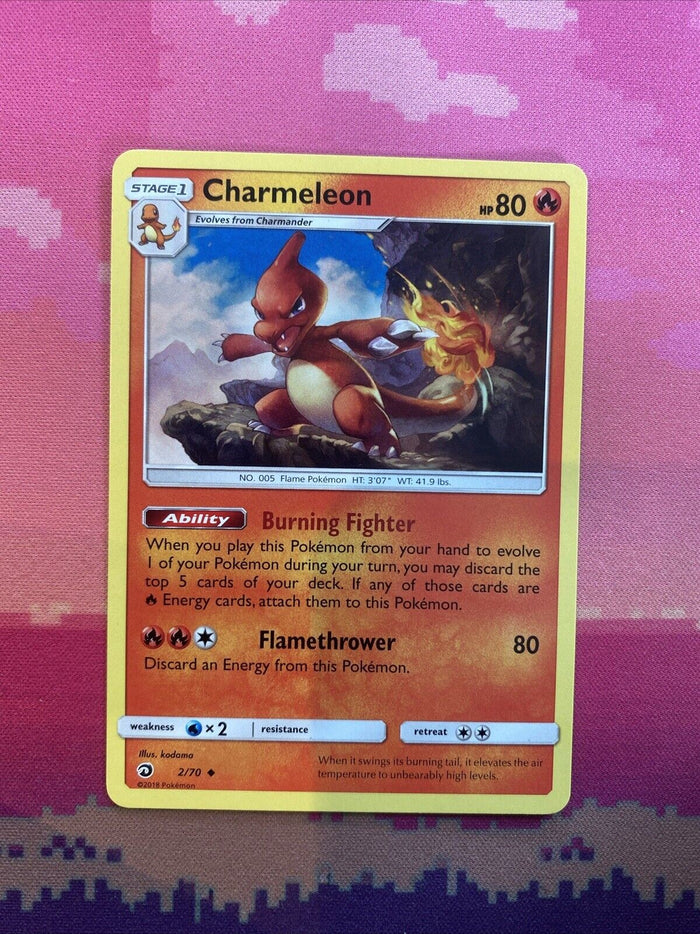 Pokemon Card Charmeleon Dragon Majesty Uncommon 2/70 Near Mint