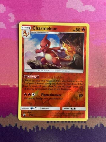 Pokemon Card Charmeleon Dragon Majesty Reverse Holo Uncommon 2/70 Near Mint