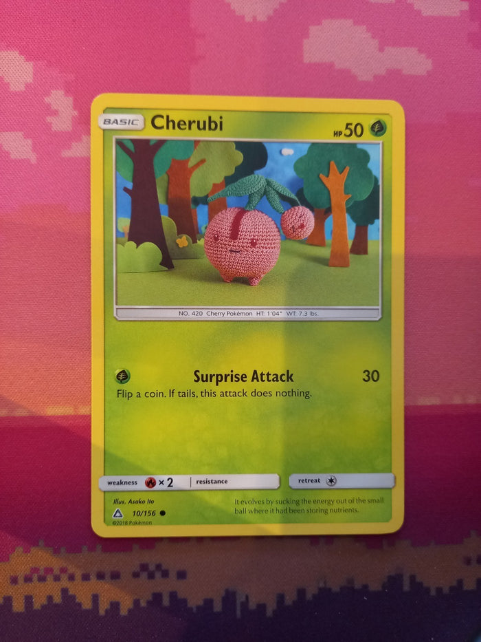 Pokemon Card Cherubi Ultra Prism Common 10/156 Near Mint