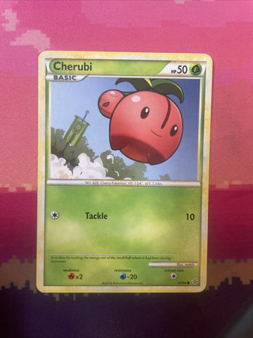 Pokemon Card Cherubi Unleashed Common 47/95 Near Mint