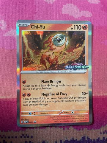 Pokemon Card Chi-Yu 057 Black Star STAMPED Paradox Rift Near Mint