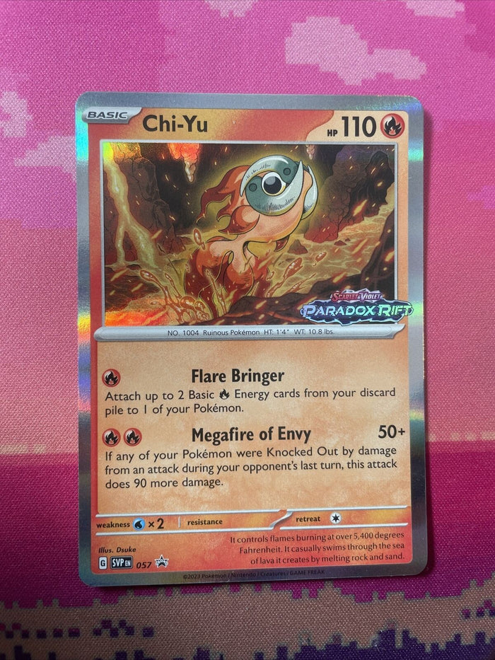 Pokemon Card Chi-Yu 057 Black Star STAMPED Paradox Rift Near Mint