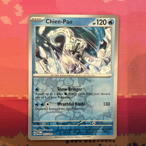 Pokemon Card Chien-Pao Paradox Riftt Reverse Holo Rare 057/182 Near Mint