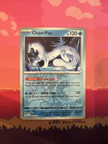 Pokemon Card Chien-Pao Surging Sparks Reverse Holo Rare 056/191 Near Mint