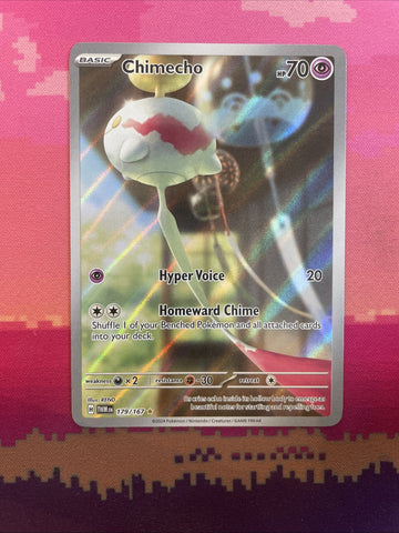 Pokemon Card Chimecho 179/167 Illustration Rare Twilight Masquerade Near Mint