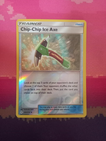Pokemon card Chip-Chip Ice Axe Reverse Holo Unbroken Bonds Near Mint