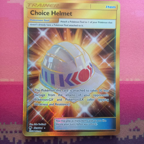 Pokemon Card Choice Helmet 229/214 Secret Rare Lost Thunder Near Mint