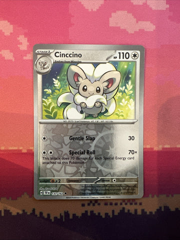 Pokemon Card Cinccino Temporal Forces Reverse Holo 137/162 Near Mint