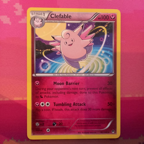 Pokemon Card Clefable Breakpoint Rare 82/122 Near Mint