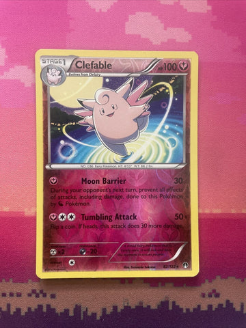 Pokemon Card Clefable Breakpoint Reverse Holo Rare 82/122 Near Mint