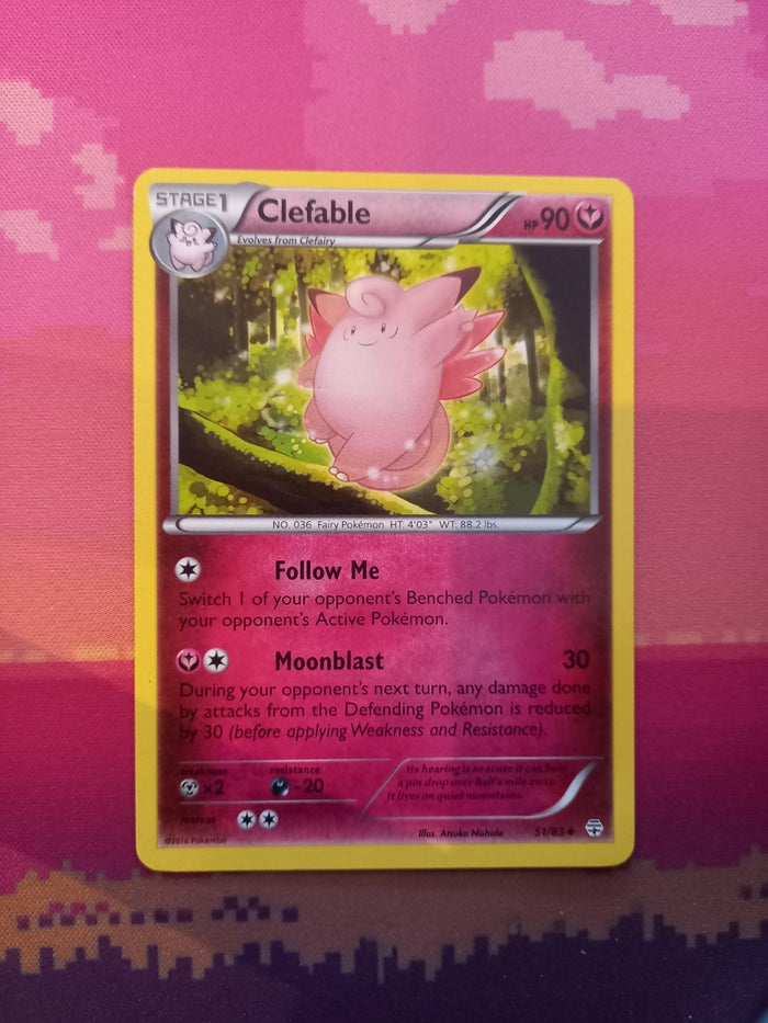 Pokemon Card Clefable Generations Uncommon 51/83 Near Mint