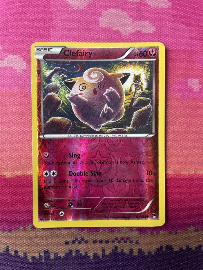 Pokemon Card Clefairy Breakpoint Reverse Holo 81/122 Near Mint