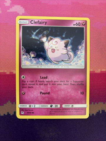 Pokemon Card Clefairy Hidden Fates Common 38/68 Near Mint