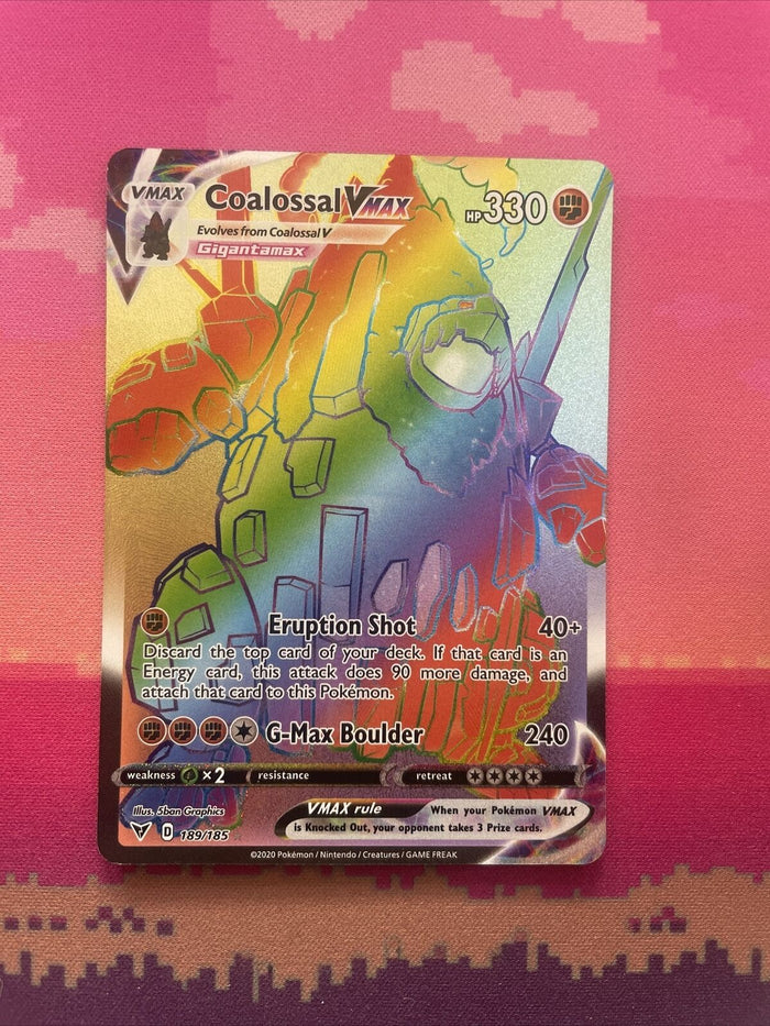 Pokemon Card Coalossal VMAX 189/185 Secret Rare Vivid Voltage Near Mint