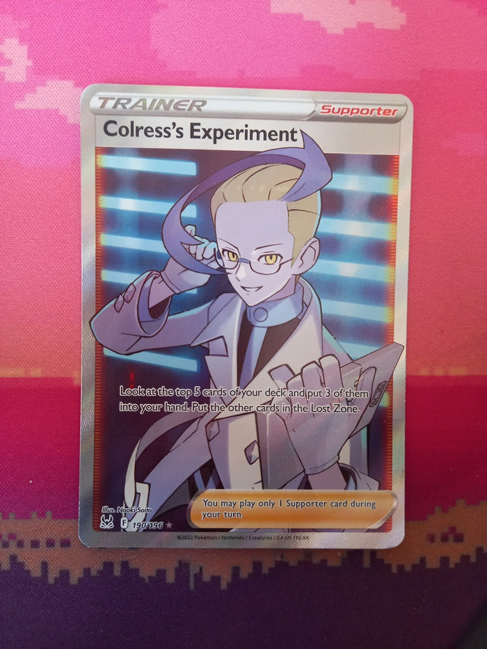 Pokemon Card Colress's Experiment 190/196 Ultra Rare Lost Origin Near Mint