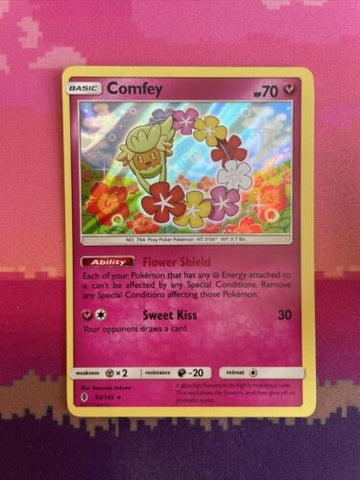 Pokemon Card Comfey Guardians Rising Holo Rare 93/145 Near Mint