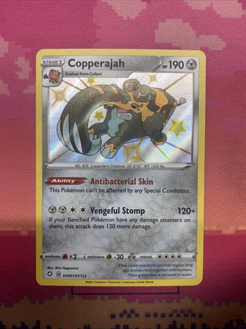 Pokemon Card Copperajah SV091/SV122 Shiny Hidden Fates Near Mint