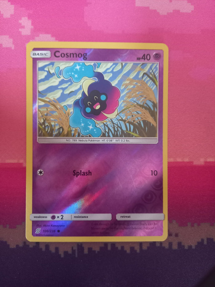 Pokemon card Cosmog 100/236 Reverse Holo Unified Minds Near Mint