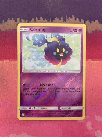 Pokemon Card Cosmog Cosmic Eclipse Reverse Holo 99/236 Near Mint