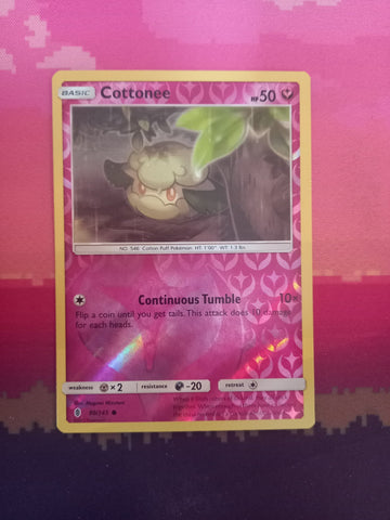 Pokemon card Cottonee 90/145 Reverse Holo Guardians Rising Near Mint