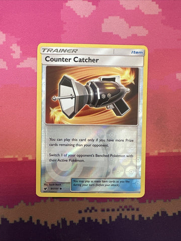 Pokemon Card Counter Catcher Crimson Invasion Reverse Holo 91/111 Near Mint