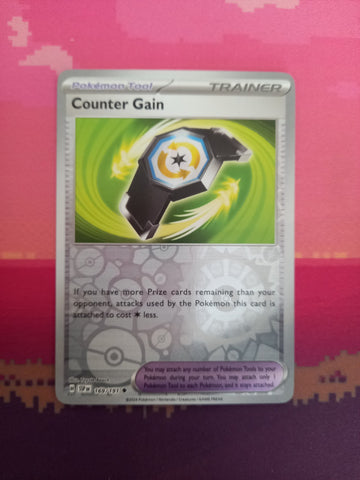 Pokemon Card Counter Gain Surging Sparks Reverse Holo 169/191 Near Mint