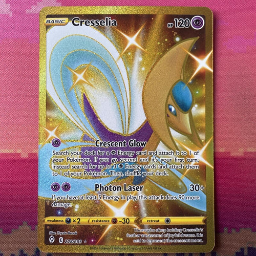 Pokemon Card Cresselia 228/203 Secret Rare Evolving Skies Near Mint