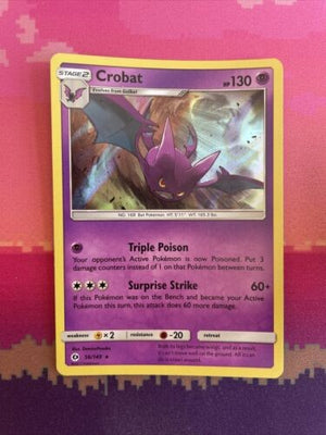 Pokemon Card Crobat Sun & Moon Holo Rare 56/149 Near Mint