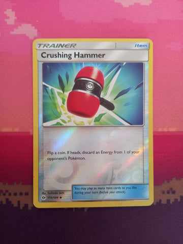Pokemon Card Crushing Hammer Sun & Moon Reverse Holo 115/149 Near Mint