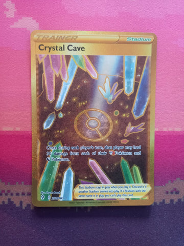 Pokemon Card Crystal Cave 230/203 Secret Rare Evolving Skies Near Mint