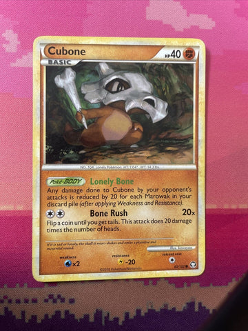 Pokemon Card Cubone Triumphant Common 60/102 Near Mint