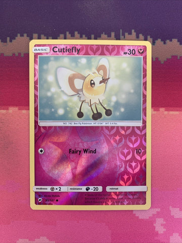Pokemon Card Cutiefly Burning Shadows Reverse Holo 95/147 Near Mint